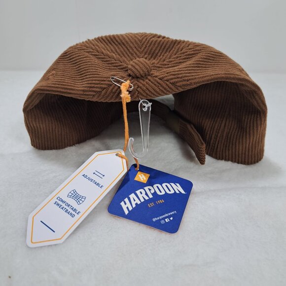Harpoon IPA Brewery &‎ Beer Baseball Cap Hat Brown Corduroy New England NEW - Picture 5 of 8